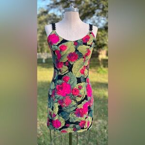 Vintage y2k 90s Betsey Johnson Rose Dress